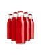 Kadax Glas Wasserflasche mit Schraubdeckel Transparent 1000ml 5 Stücke