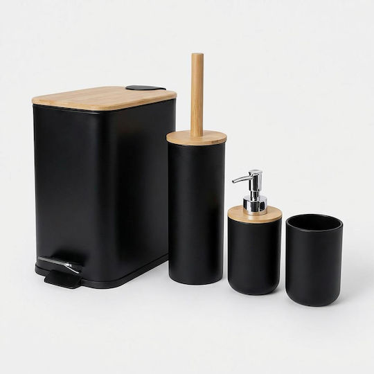 Next Bamboo Black Bathroom Accessory Set 4pcs