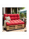 Pucioasa Sofa-Kissen Palette Mit Rückenlehne Rot 2Stücke