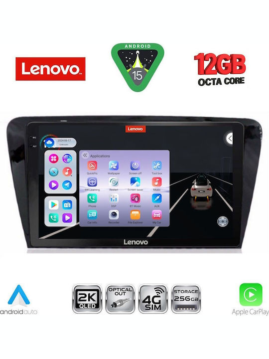 Lenovo Car Audio System for BMW X1 / X3 / X4 Skoda Octavia 2013-2021 (Bluetooth/USB/WiFi/GPS/Apple CarPlay/Android Auto) with 10" Touch Screen