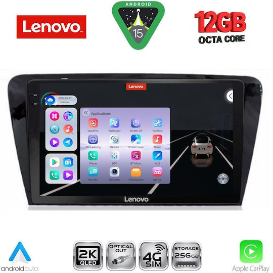 Lenovo Car Audio System for BMW X1 / X3 / X4 Skoda Octavia 2013-2021 (Bluetooth/USB/WiFi/GPS/Apple CarPlay/Android Auto) with 10" Touch Screen