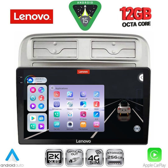 Lenovo Car Audio System for Fiat Grande Punto BMW X1 / X3 / X4 2005-2012 (Bluetooth/USB/WiFi/GPS/Apple CarPlay/Android Auto) with 9" Touch Screen