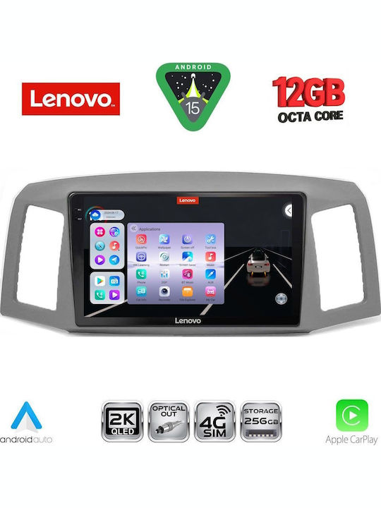 Lenovo Car Audio System for BMW X1 / X3 / X4 Jeep Grand Cherokee 2005-2007 (Bluetooth/USB/WiFi/GPS/Apple CarPlay/Android Auto) with 10" Touch Screen