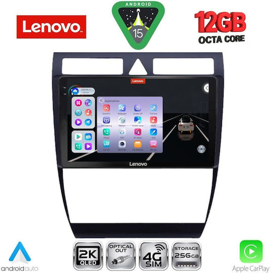Lenovo Car Audio System for BMW X1 / X3 / X4 Audi A6 1998-2005 (Bluetooth/USB/WiFi/GPS/Apple CarPlay/Android Auto) with 9" Touch Screen