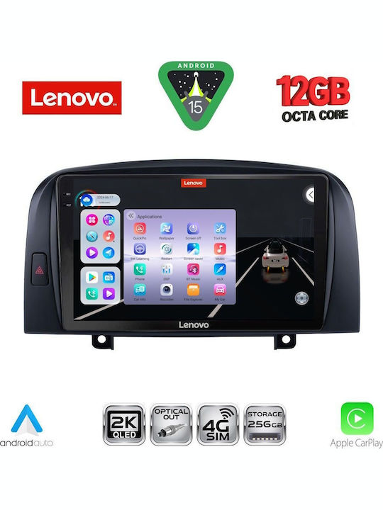Lenovo Car Audio System for BMW X1 / X3 / X4 Hyundai Sonata 2006-2009 (Bluetooth/USB/WiFi/GPS/Apple CarPlay/Android Auto) with 9" Touch Screen