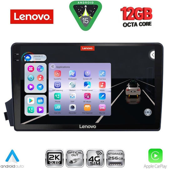 Lenovo Car Audio System for BMW X1 / X3 / X4 Ssangyong Actyon / Kyron 2006-2015 (Bluetooth/USB/WiFi/GPS/Apple CarPlay/Android Auto) with 9" Touch Screen