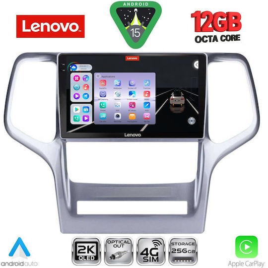Lenovo Ηχοσύστημα Αυτοκινήτου για BMW X1 / X3 / X4 Jeep Grand Cherokee 2011-2014 (Bluetooth/USB/WiFi/GPS/Apple-Carplay/Android-Auto) με Οθόνη Αφής 9"