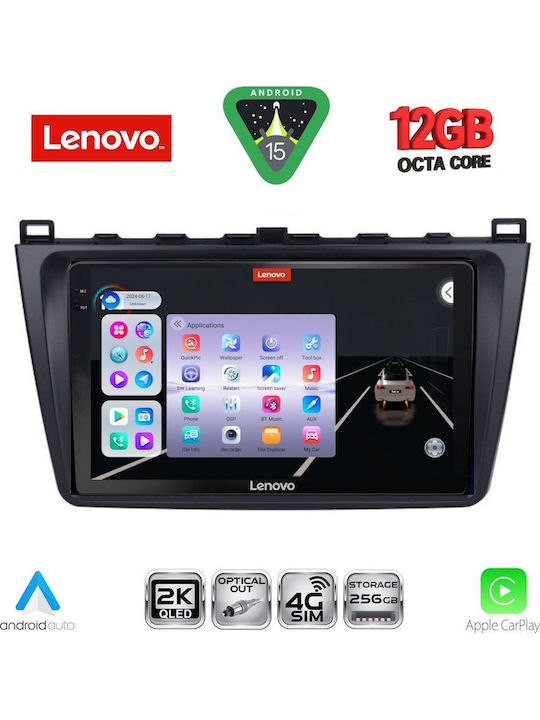 Lenovo Car Audio System for BMW X1 / X3 / X4 Mazda 6 2008-2012 (Bluetooth/USB/WiFi/GPS/Apple CarPlay/Android Auto) with 9" Touch Screen