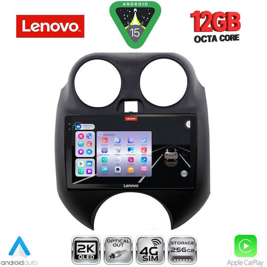 Lenovo Car Audio System for BMW X1 / X3 / X4 Nissan Micra 2010-2014 Bluetooth USB WiFi GPS Apple CarPlay Android Auto with 9" Touch Screen