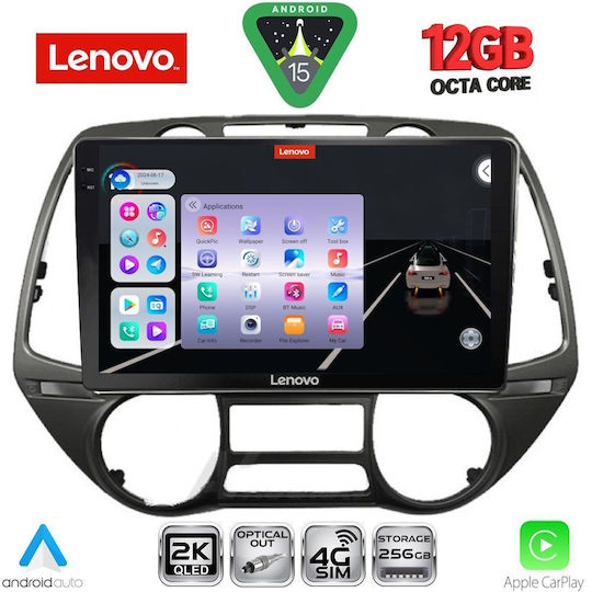 Lenovo Car Audio System for BMW X1 / X3 / X4 Hyundai i20 2008-2013 (Bluetooth/USB/WiFi/GPS/Apple CarPlay/Android Auto) with 9" Touch Screen
