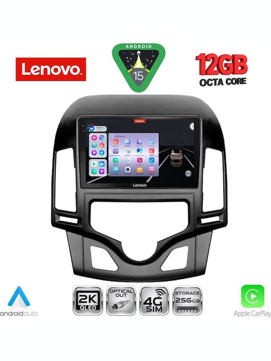 Lenovo Car Audio System for BMW X1 / X3 / X4 Hyundai i30 2007-2012 with Clima Bluetooth USB WiFi GPS Apple CarPlay Android Auto with 9" Touch Screen
