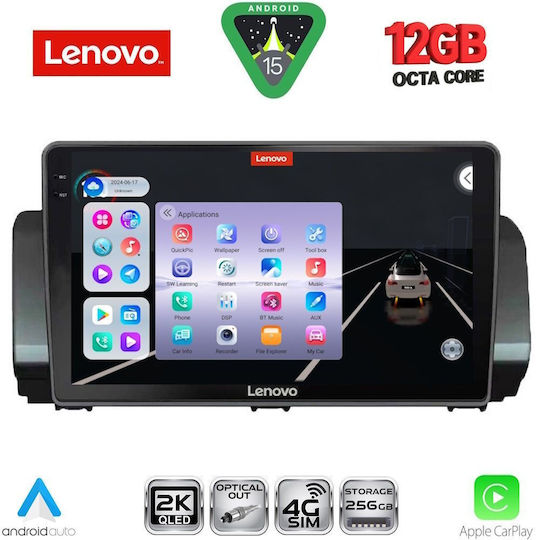 Lenovo Ηχοσύστημα Αυτοκινήτου για BMW X1 / X3 / X4 Dacia Logan / Sandero / Jogger 2020 (Bluetooth/USB/WiFi/GPS/Apple-Carplay/Android-Auto) με Οθόνη Αφής 9"