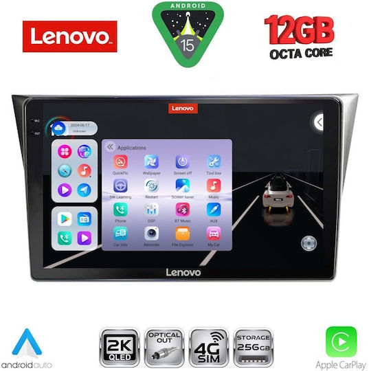 Lenovo Car Audio System for BMW X1 / X3 / X4 Subaru Impreza 2002-2008 (Bluetooth/USB/WiFi/GPS/Apple CarPlay/Android Auto) with 9" Touch Screen