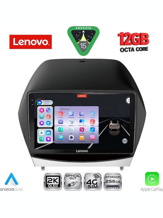 Lenovo Car Audio System for BMW X1 / X3 / X4 Hyundai iX35 2010-2015 (Bluetooth/USB/WiFi/GPS/Apple CarPlay/Android Auto) with 10" Touch Screen