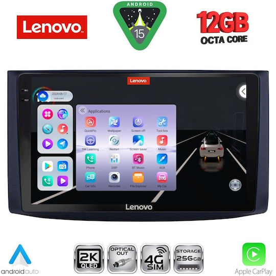 Lenovo Ηχοσύστημα Αυτοκινήτου για BMW X1 / X3 / X4 Chevrolet Aveo 2006-2010 (Bluetooth/USB/WiFi/GPS/Apple-Carplay/Android-Auto) με Οθόνη Αφής 9"