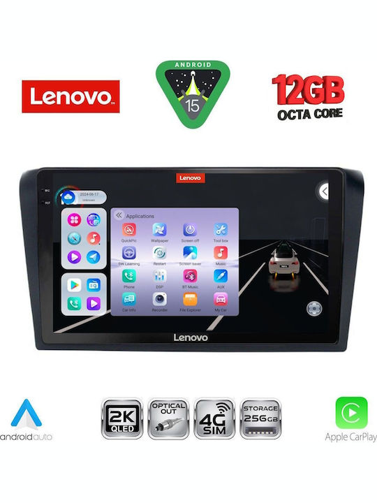 Lenovo Car Audio System for BMW X1 / X3 / X4 Mazda 3 2003-2008 (Bluetooth/USB/WiFi/GPS/Apple CarPlay/Android Auto) with 9" Touch Screen