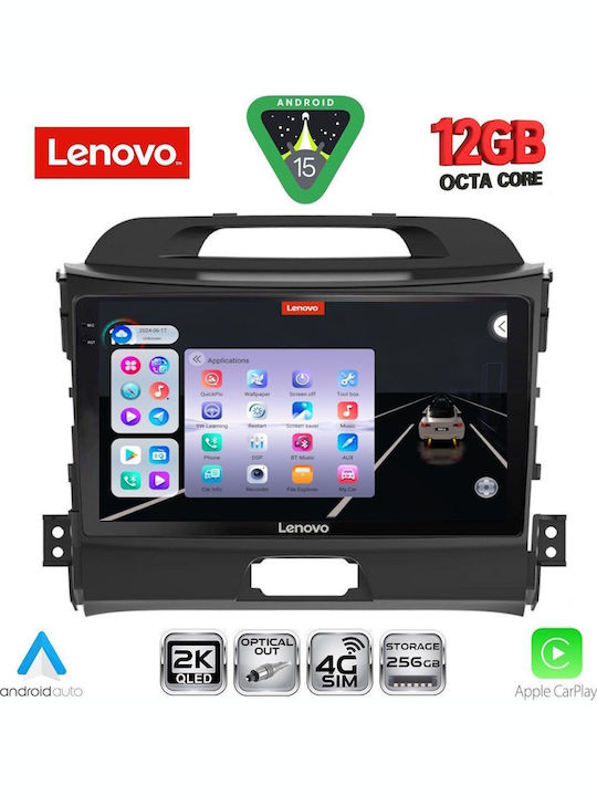 Lenovo Car Audio System for BMW X1 / X3 / X4 Kia Sportage 2010-2015 (Bluetooth/USB/WiFi/GPS/Apple CarPlay/Android Auto) with 9" Touch Screen