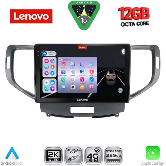 Lenovo Ηχοσύστημα Αυτοκινήτου για BMW X1 / X3 / X4 Honda Accord 2008-2013 (Bluetooth/USB/WiFi/GPS/Apple-Carplay/Android-Auto) με Οθόνη Αφής 9"