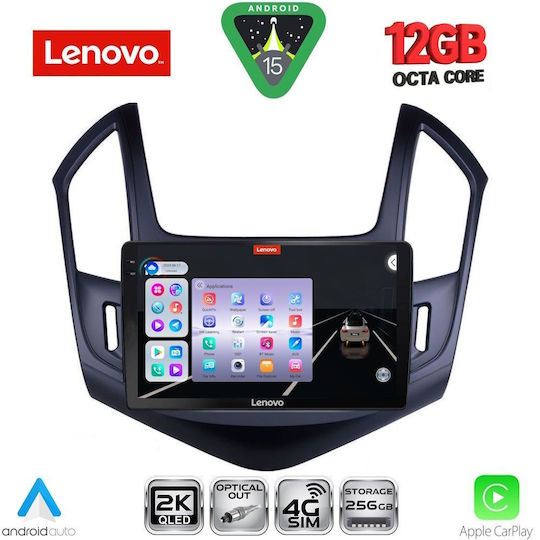 Lenovo Ηχοσύστημα Αυτοκινήτου για BMW X1 / X3 / X4 Chevrolet Cruze 2013-2015 (Bluetooth/USB/WiFi/GPS/Apple-Carplay/Android-Auto) με Οθόνη Αφής 9"