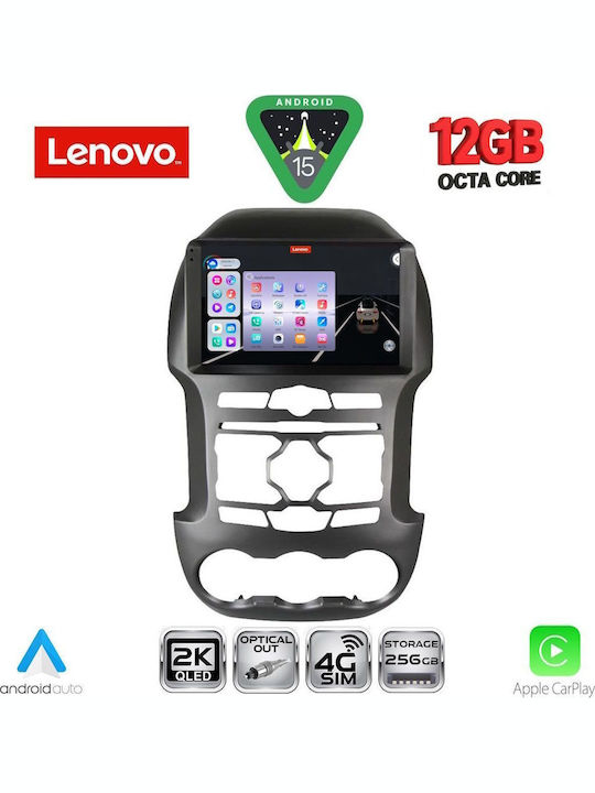 Lenovo Car Audio System for BMW X1 / X3 / X4 Ford Ranger 2011-2015 (Bluetooth/USB/WiFi/GPS/Apple CarPlay/Android Auto) with 9" Touch Screen