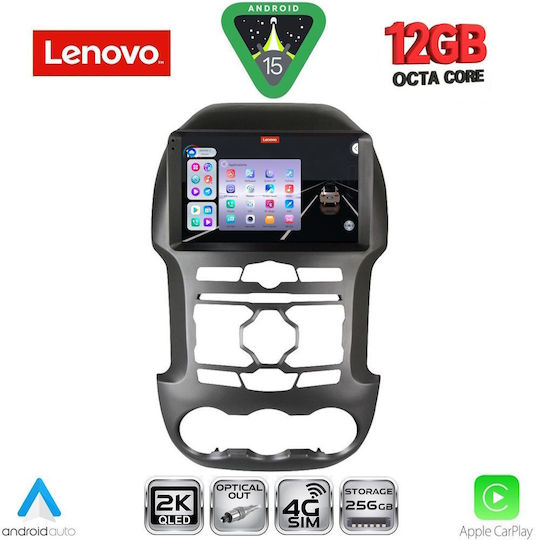 Lenovo Ηχοσύστημα Αυτοκινήτου για BMW X1 / X3 / X4 Ford Ranger 2011-2015 (Bluetooth/USB/WiFi/GPS/Apple-Carplay/Android-Auto) με Οθόνη Αφής 9"