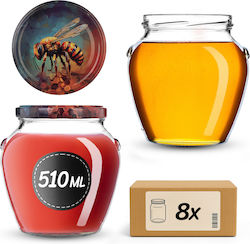 Kadax Βαζάκι Γυάλινο 580ml (8τμχ)