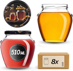 Kadax Βαζάκι Γυάλινο 580ml (8τμχ)