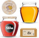 Kadax Glas Gefäß 580ml (8 Stück)
