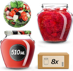 Kadax Βαζάκι Γυάλινο 580ml (8τμχ)