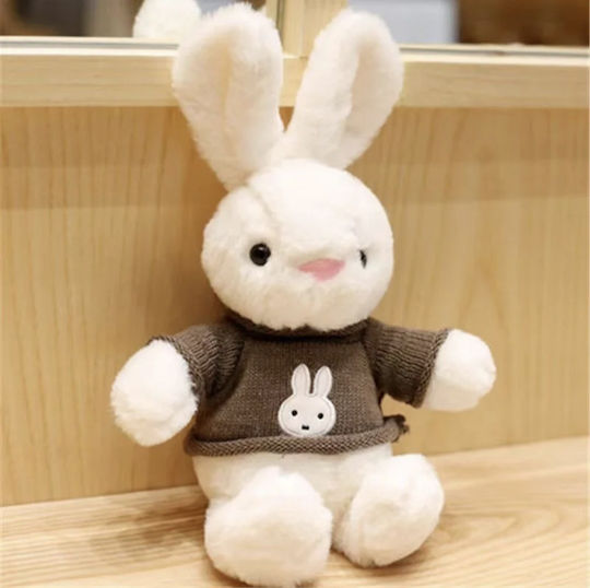 Pencilia Kuscheltier Kaninchen Brauner Pullover 30 cm