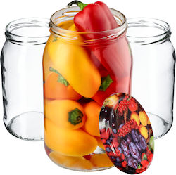 Kadax Borcan Din Sticlă Cu Capac 900ml (8 Buc)