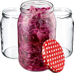 Kadax Borcan Din Sticlă Cu Capac 900ml (8 Buc)