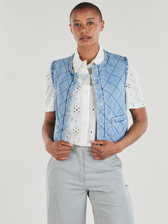 Damen Jean Jacke Blau
