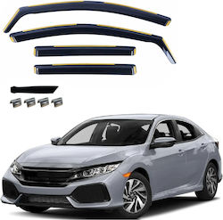 Σετ Ανεμοθραύστες Μπροστινοί και Πίσω για Honda Civic 4τμχ VETRBR0104