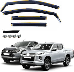 Σετ Ανεμοθραύστες Μπροστινοί και Πίσω για Mitsubishi L200 Nissan PickUp 4τμχ VETRBR0133