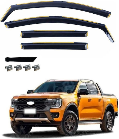 Комплект Автомобилни Ветробрани Отпред И Отзад За Ford Ranger 4 Бройки