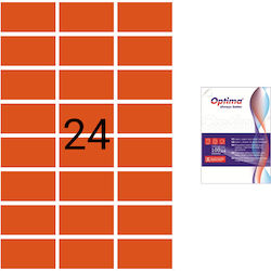 Optima Selbstklebende A4 Etiketten Rechteckige 70x37mm Optima Selbstklebende A4 Etiketten Rechteckige 70x37mm