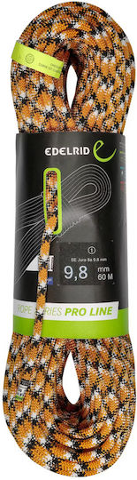 Edelrid Δυναμικό Σχοινί Ορειβασίας με Μήκος 60m Καφέ