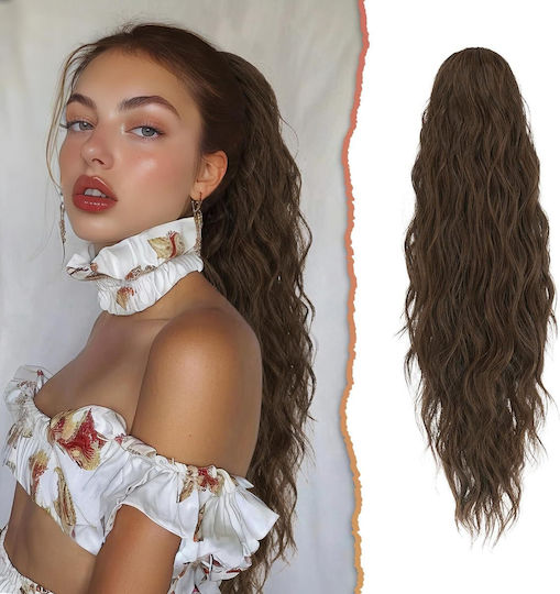 Haarverlängerungen in Kastanienfarbe matter 65cm Sofeiyan Ponytail Clip-on
