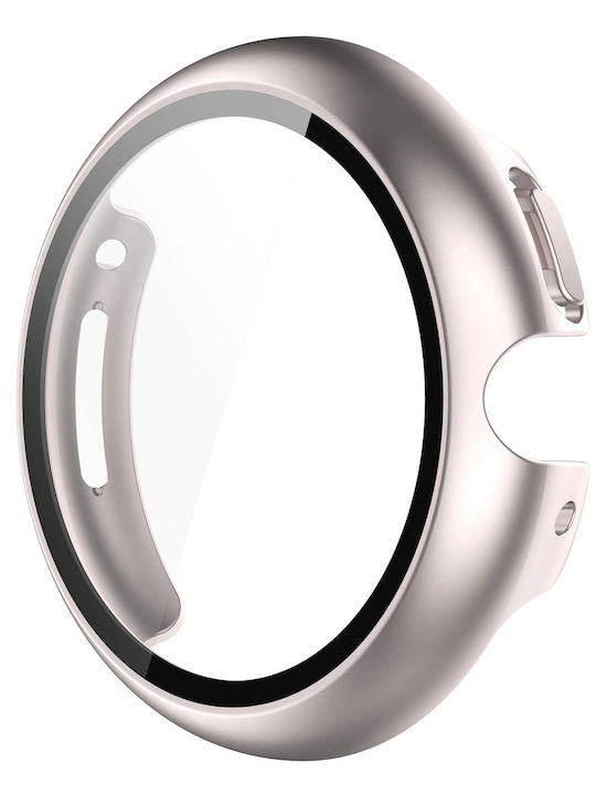 Bizonmobile Carcasă Protecție Ecran Tempered Glass Compatibilă Google Pixel Watch 4 41mm Auriu Șampanie