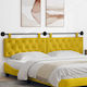 vidaXL Fabric Bed Headboard Cushion Yellow 210x...
