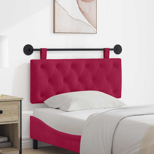 vidaXL Fabric Bed Headboard Cushion Red 110x55cm