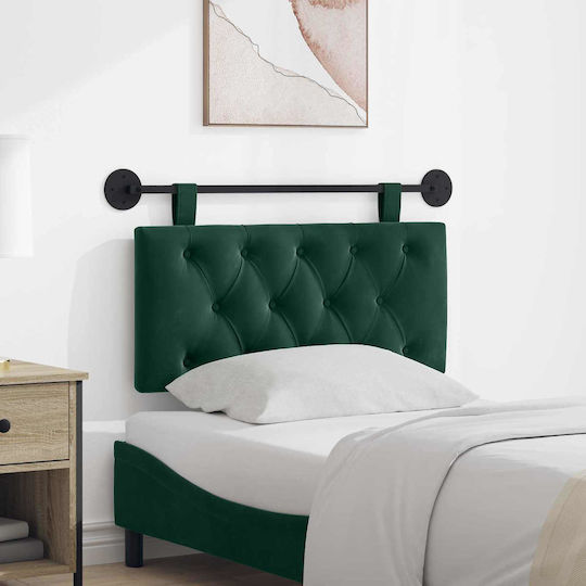 vidaXL Fabric Bed Headboard Cushion Green 90x55cm