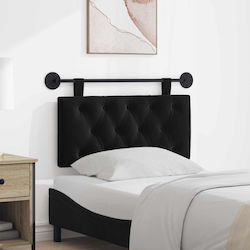 vidaXL LED-Kopfteilkissen Stoff Schwarz 90 x 55 cm