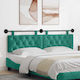 vidaXL Fabric Turquoise Bed Headboard Pillow 17...
