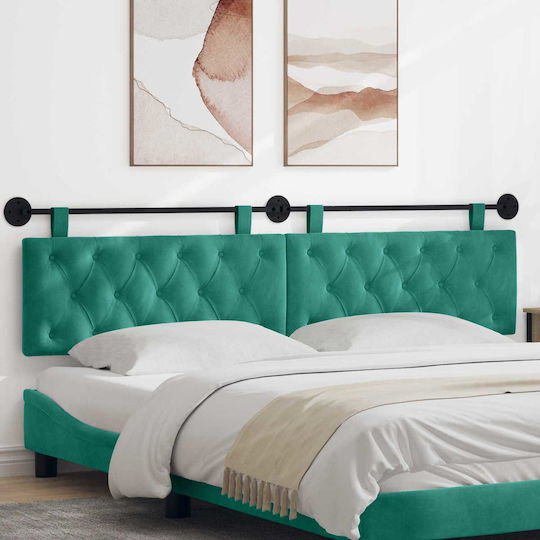 vidaXL Fabric Turquoise Bed Headboard Cushion 210x55cm