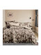 Beauty Home 12693 Super-Double Bed Sheets Set With Rubber Hugger 165x200+30cm Brown 4 Pieces 12693SEYDL