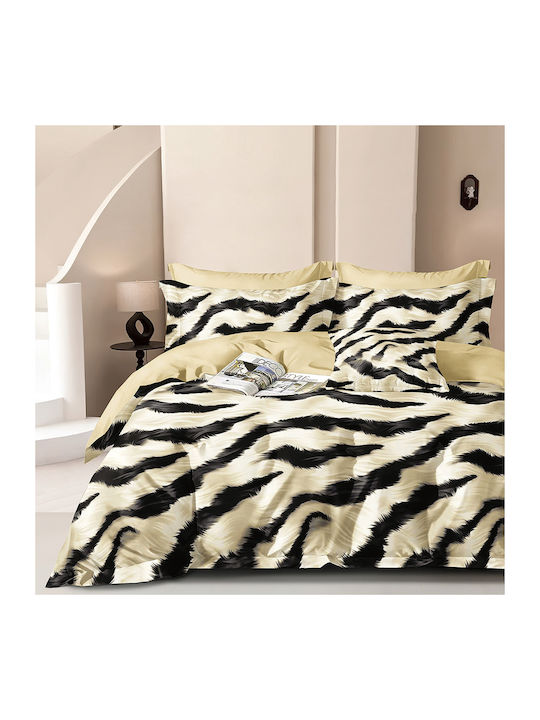 Beauty Home 12695 Σετ Σεντόνια Υπέρδιπλα 230x260εκ. Μπεζ (4τμχ)