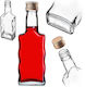 Glass Liqueur Bottle 200ml Golden Cap 10 Pcs