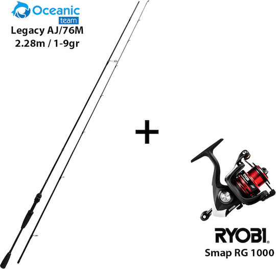 Combo Lrf Oceanic Team Legacy Aj/76m – 2.28m 1-9gr + Ryobi Smap 1000 Rg